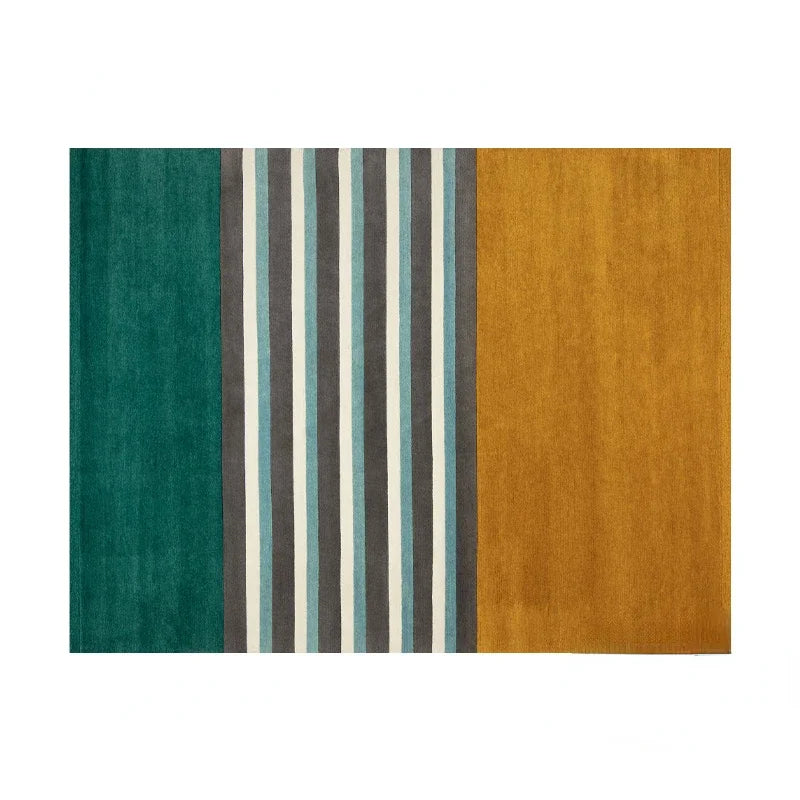 Navak Carpet Modern Stripe Area Rug for Living Room Bedroom Study Large Size Non-Slip Machine Washable Floor Mat