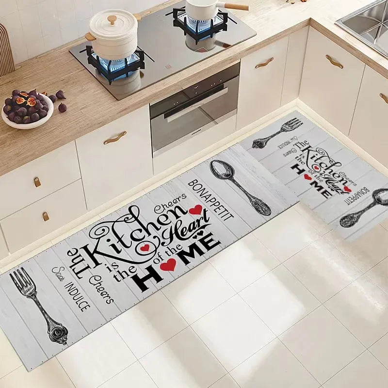 Navak Carpet Exclusive Picks Kitchen tableware theme floor mat crystal velvet carpet non-slip and dirt resistant comfort mat washable carpet
