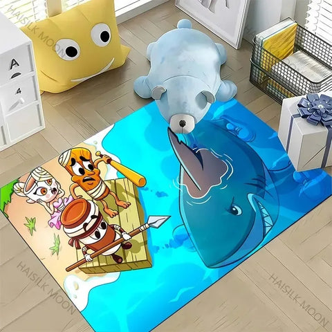 Navak Carpet Daily Picks Creates Virtual Creatures Italian Brainrot Cartoon Carpet Living Room Bedroom Bedside Bathroom Floor Mat Home Rug Gift