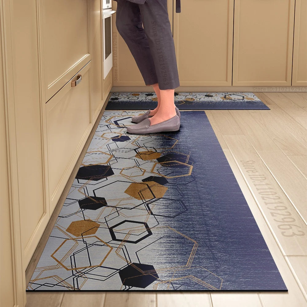 Navak Carpet Kitchen Mat Absorbent Printed Kitchen Rugs Non-slip Area Mat Hallway Long Carpets for Living Room Bedroom Entrance Doormat Bath