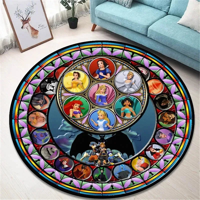 Navak Carpet Daily Picks Kingdom Hearts Cartoon Area Rug Round Floor Mat Living Room Carpet Bathroom Kitchen Rugs Doormat Non-slip Floor Mat