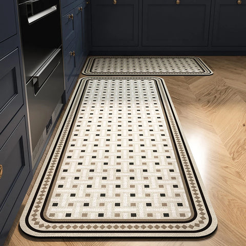 Navak Carpet Non-slip Kitchen Mat Long Rugs Crystal Velvet Carpet for Living Room Absorbent Foot Mats Bedroom Doormat Alfombra Small Rugs