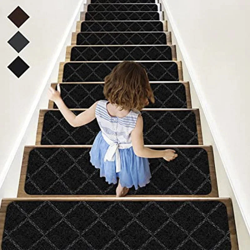 Navak Carpet Non-Slip Staircase Mat Stair Carpet Treads Stair Pads Rug Tread Safety for Kids Elders and Dogs Home Hospistal Indoor Use