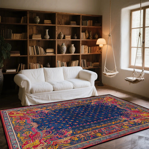 Navak Carpet American Style Retro Decoration Rug Living Room Abstract Art Bedroom Easy Clean Sofa Carpet Lounge Coffee Tables Washable Mat