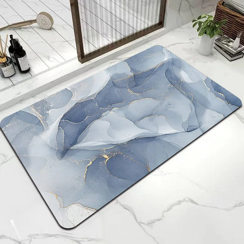 Navak Carpet Diatom Mud Carpet Marble Bathroom Rugs Non Slip Washable Bath Mat Small Rubber Backed Floor Mat