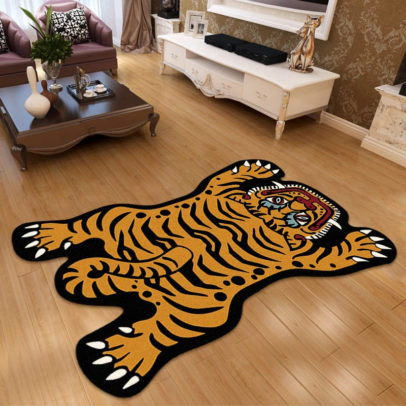 Navak Carpet Exclusive Picks Creative Cartoon Tiger Rug Cute Animal Living Room Children's Bedroom Bed Blanket Home Decor Kitchen Balcony Floor Mat