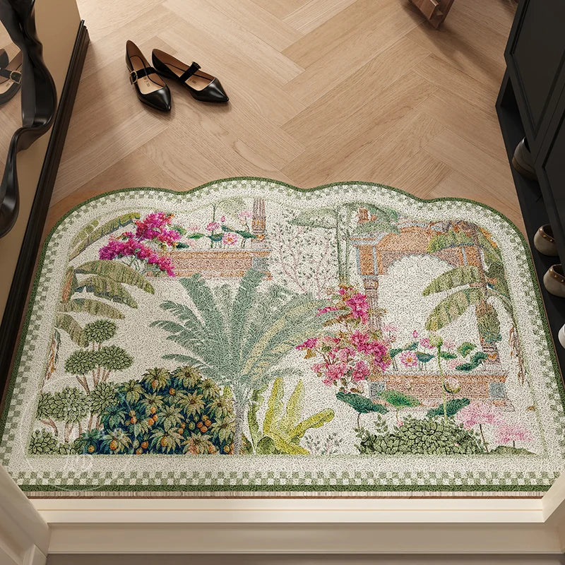 Navak Carpet Forest Garden Door Mat Cute Floral Floor Mats Rustic Floor Mats Forest Tree Floor Entry Doormat
