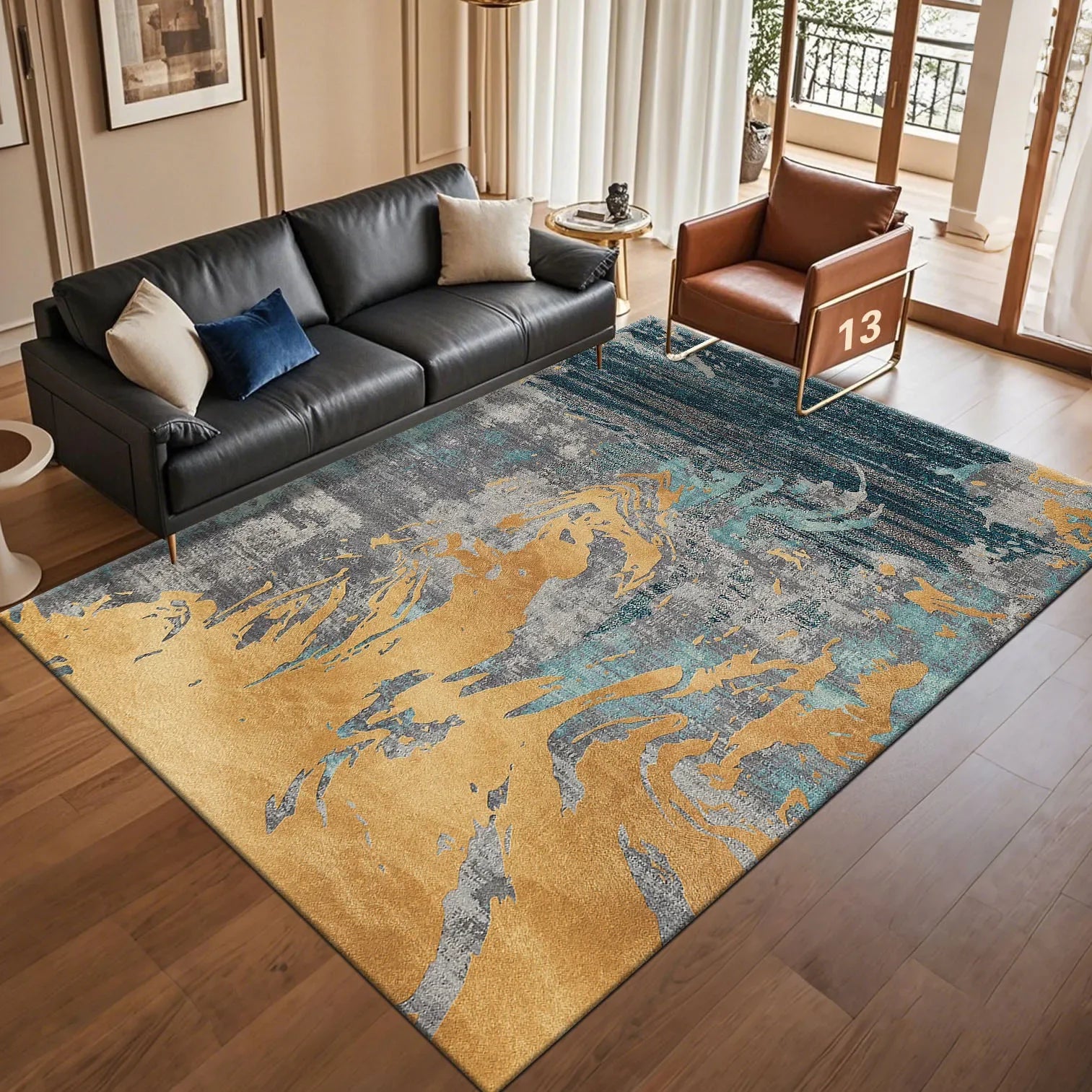 Navak Carpet Modern Light Luxury Abstract Carpet for Living Room Coffee Tables Sofa Rugs Bedroom Soft Floor Mat