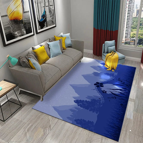 Navak Carpet 3D Simple Abstract Art Theme Carpet Nordic Style Geometric Line Living Room Balcony Bedroom Bathroom Non-slip Door Floor Mat
