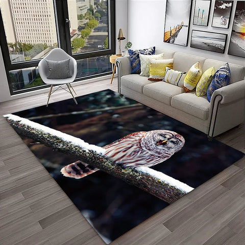 Navak Carpet Cute Owl Series 3D Cartoon Carpet Rug for Home Living Room Bedroom Sofa Kitchen Doormat Decor,Child Area Rug Non-slip Floor Mat