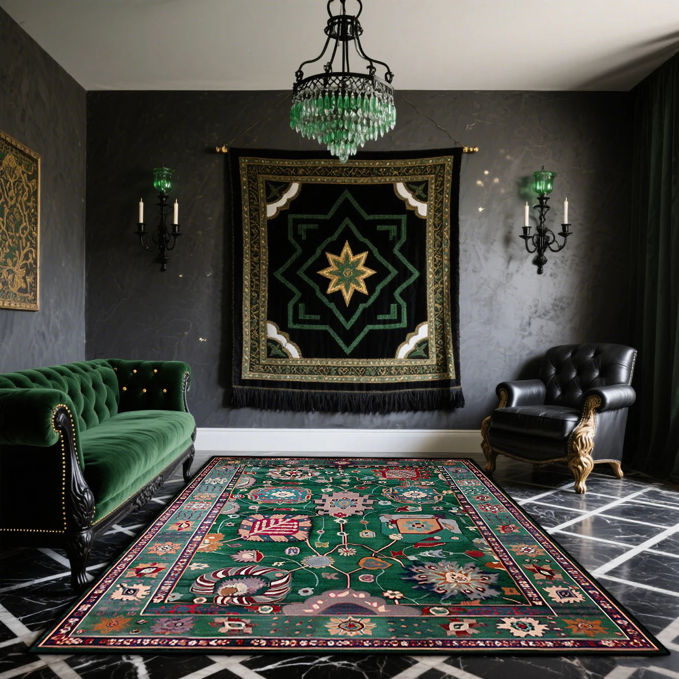 Navak Carpet Bohemian Retro Rugs Living Room Easy Clean Non-slip Washable Carpet for Bedroom Home Decoration Persian Foot Mat طاولات للقهوة