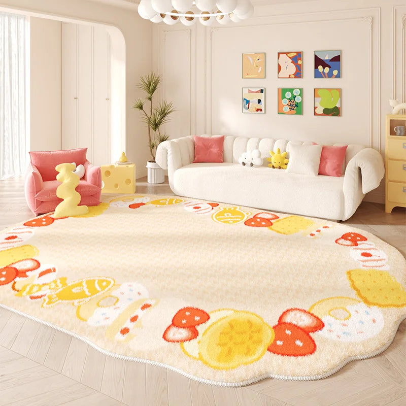 Navak Carpet Irregular shape Carpets for Living Room Pink Bedroom Decor Rug Fluffy Soft Children's Room Carpet Household Thickened Floor Mat