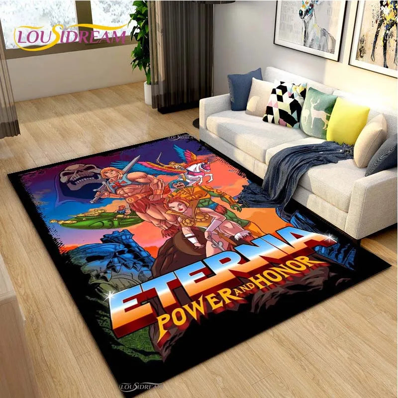 Navak Carpet He-man masters Cartoon Anime Carpet for Living Room Bedroom Yoga Area Rug Kitchen Un-slip Floor Mat decor Alfombra Birthday gift