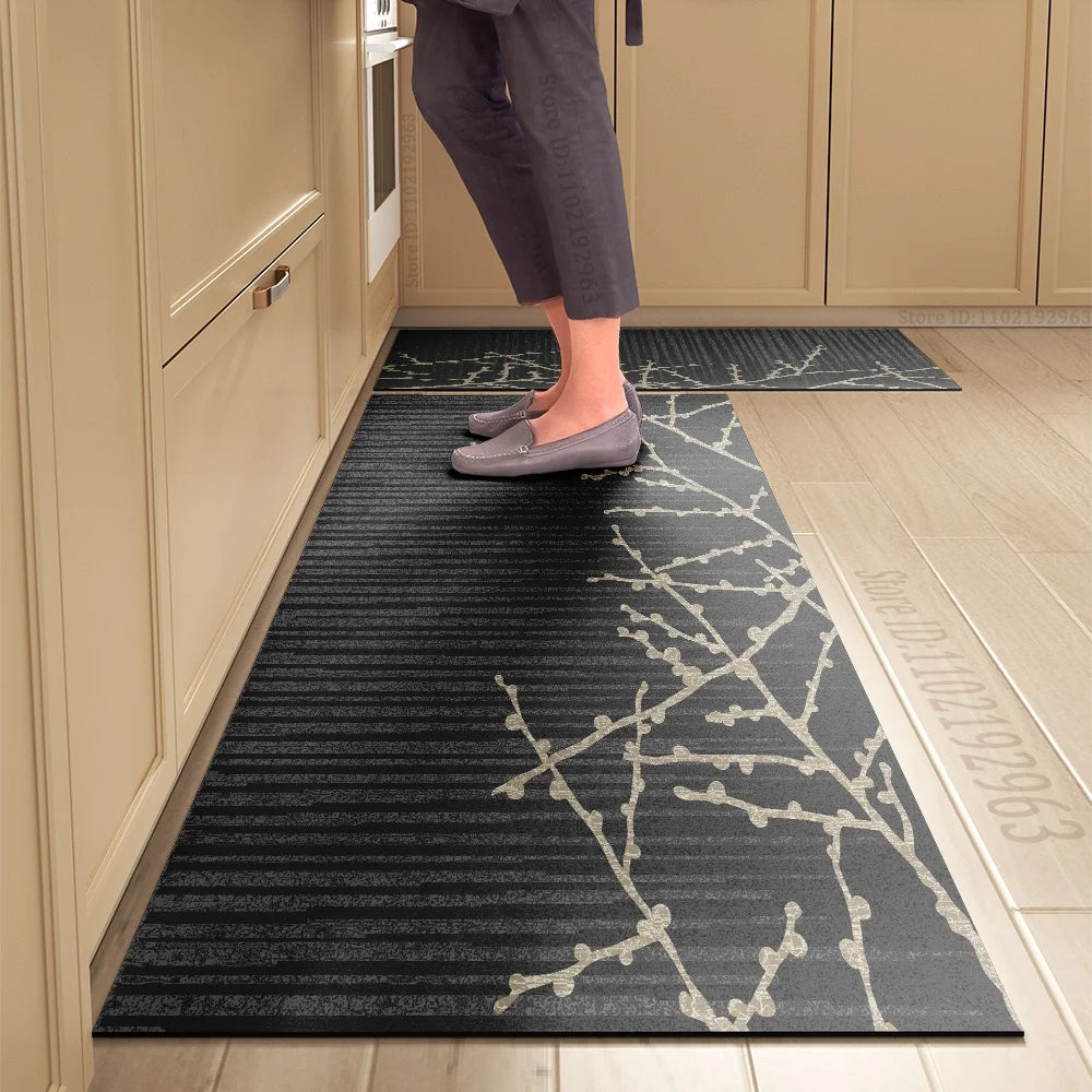 Navak Carpet Kitchen Mat Absorbent Printed Kitchen Rugs Non-slip Area Mat Hallway Long Carpets for Living Room Bedroom Entrance Doormat Bath