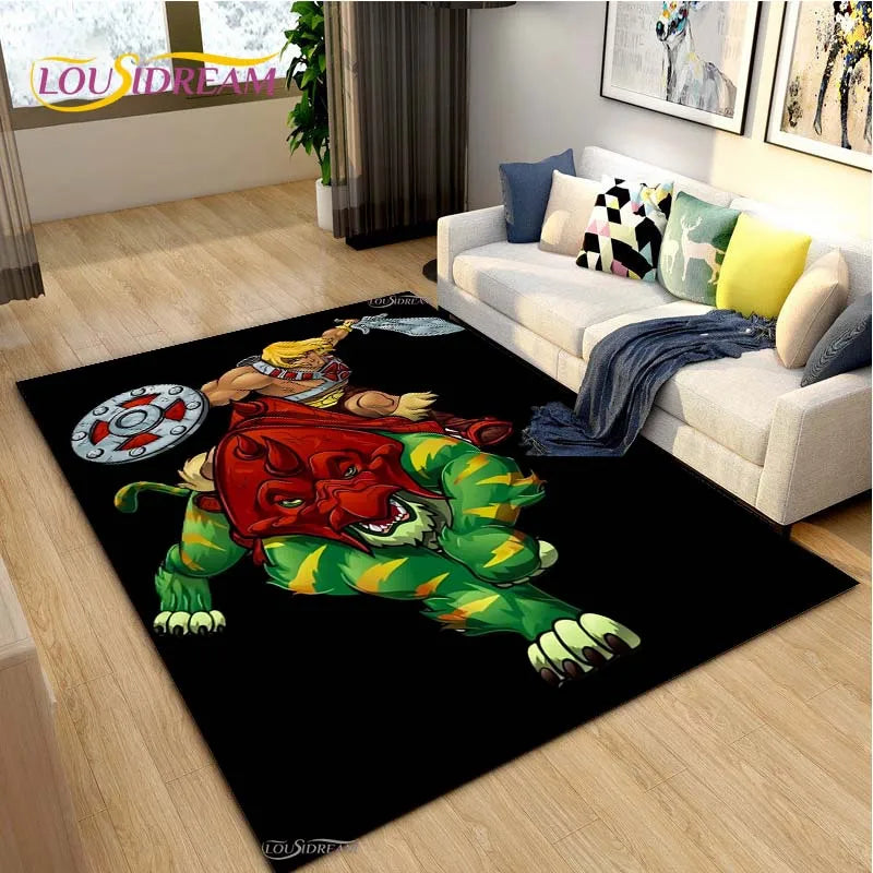 Navak Carpet He-man masters Cartoon Anime Carpet for Living Room Bedroom Yoga Area Rug Kitchen Un-slip Floor Mat decor Alfombra Birthday gift