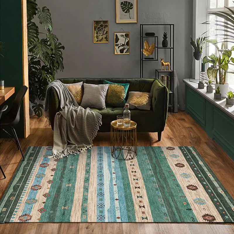 Navak Carpet American Moroccan Bedroom Decor Bedside Carpet Washable Carpets for Living Room Nordic Ethnic Lounge Rug Soft Non-slip Floor Mat