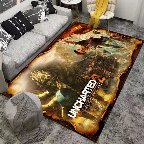 Navak Carpet Game-Uncharted Area Rug,Carpet for Home Living Room Bedroom Sofa Doormat Kitchen Decor,Non-slip Floor Mat Home Accessories