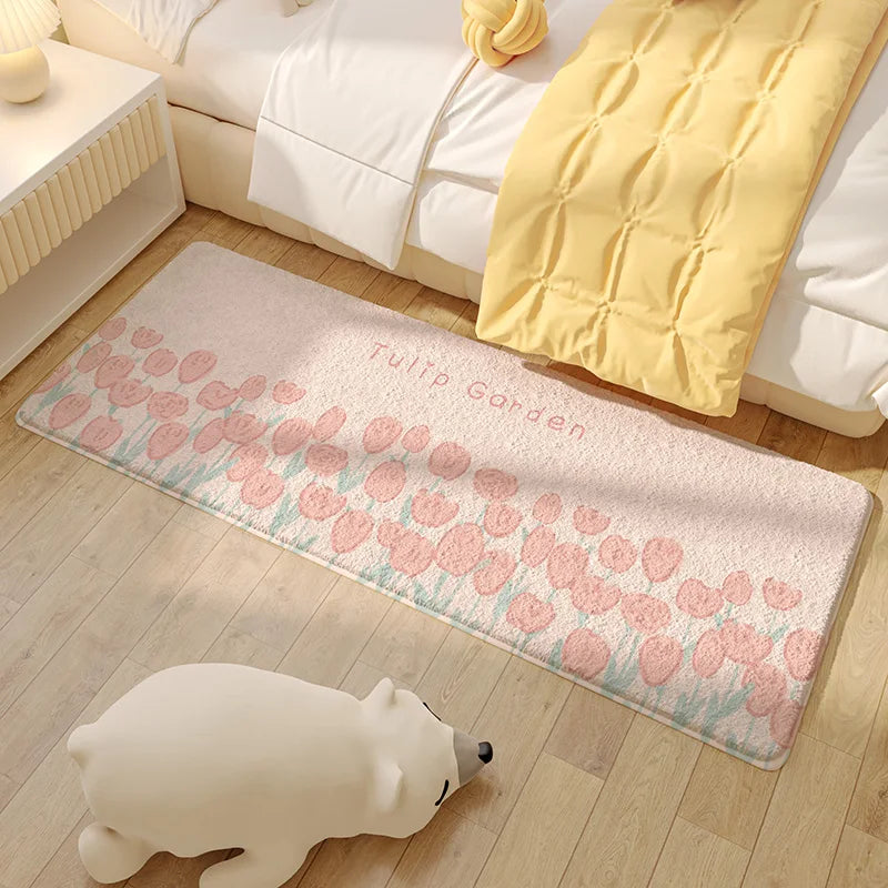 Navak Carpet Exclusive Picks Minimalist Style Faux Cashmere Carpet Bedroom Bedside Rugs Office Long Non-Slip Floor Mats Home Decoration