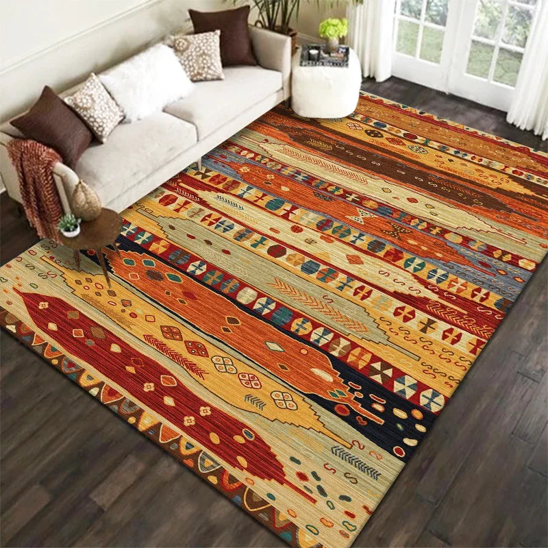 Navak Carpet Crystal velvet carpetBohemian Pattern Decorative Living Room Carpet Tribal Style Moroccan Luxury Persian Bedroom Rug Geometric A