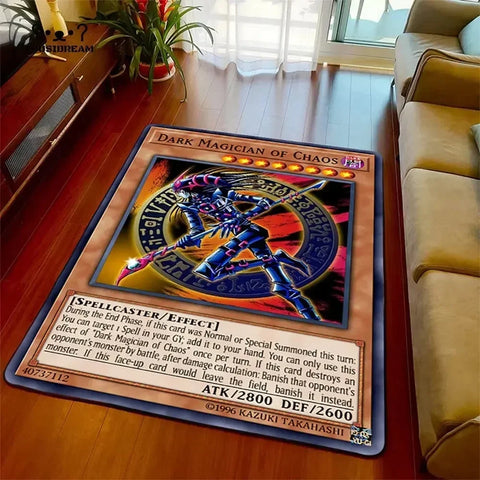 Navak Carpet Yu-Gi-Oh Blue Eyes White Dragon Anime Carpet Cartoon Floor Mat for Living Room and Bedroom Decorative Area Rug Perfect Gift