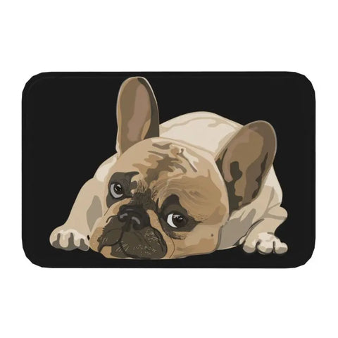 Navak Carpet Custom Cute French Bulldog Doormat Anti-Slip Entrance Kitchen Bathroom Door Floor Mat Garage Rug Carpet Footpad