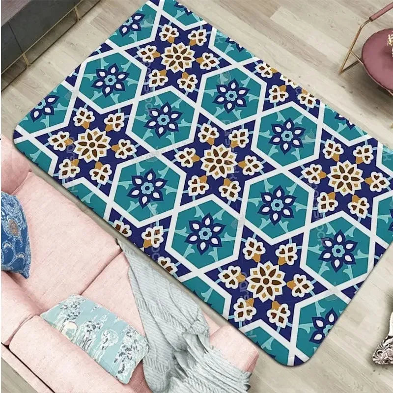 Navak Carpet Moroccan ethnic home decoration floor carpet children's room bedroom door mat living room bathroom absorbent floor mat