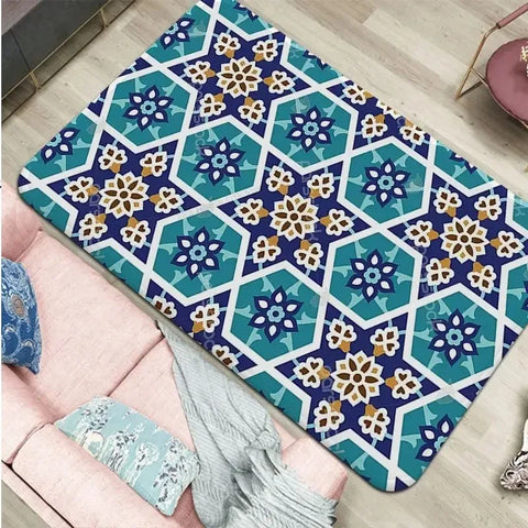 Navak Carpet Moroccan ethnic home decoration floor carpet children's room bedroom door mat living room bathroom absorbent floor mat