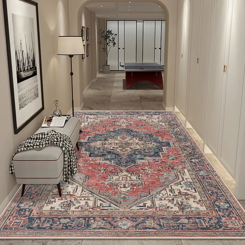 Navak Carpet Persian Style Big Size Non-slip Carpet Living Room Easy Clean Entrance Door Mat Soft Foldable Lounge Area Rug Machine Washable