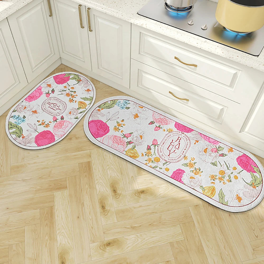 Navak Carpet Absorbent Kitchen Rug Non-slip Floor Mat Absorb Oil Kitchen Long Area Rug Bedroom Carpet Entrance Doormat Home Decor Room Tapis