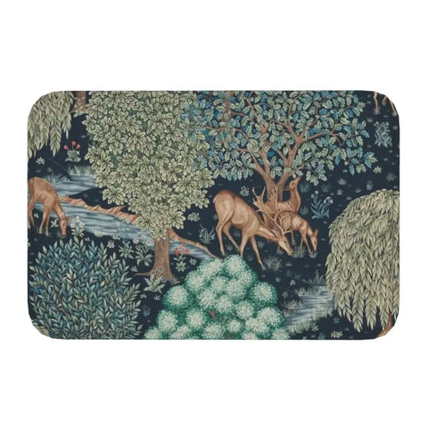 Navak Carpet Custom William Morris Compton Floral Art Nouveau Pattern Doormat Bath Door Floor Mat Textile Pattern Toilet Rug Carpet Footpad