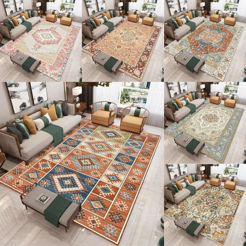 Navak Carpet Retro Turkish Persian Ethnic Carpet Morocco Rug Living Room Bedside Bedroom Rug Kitchen Dining Table Floor Mat Hallway Doormat