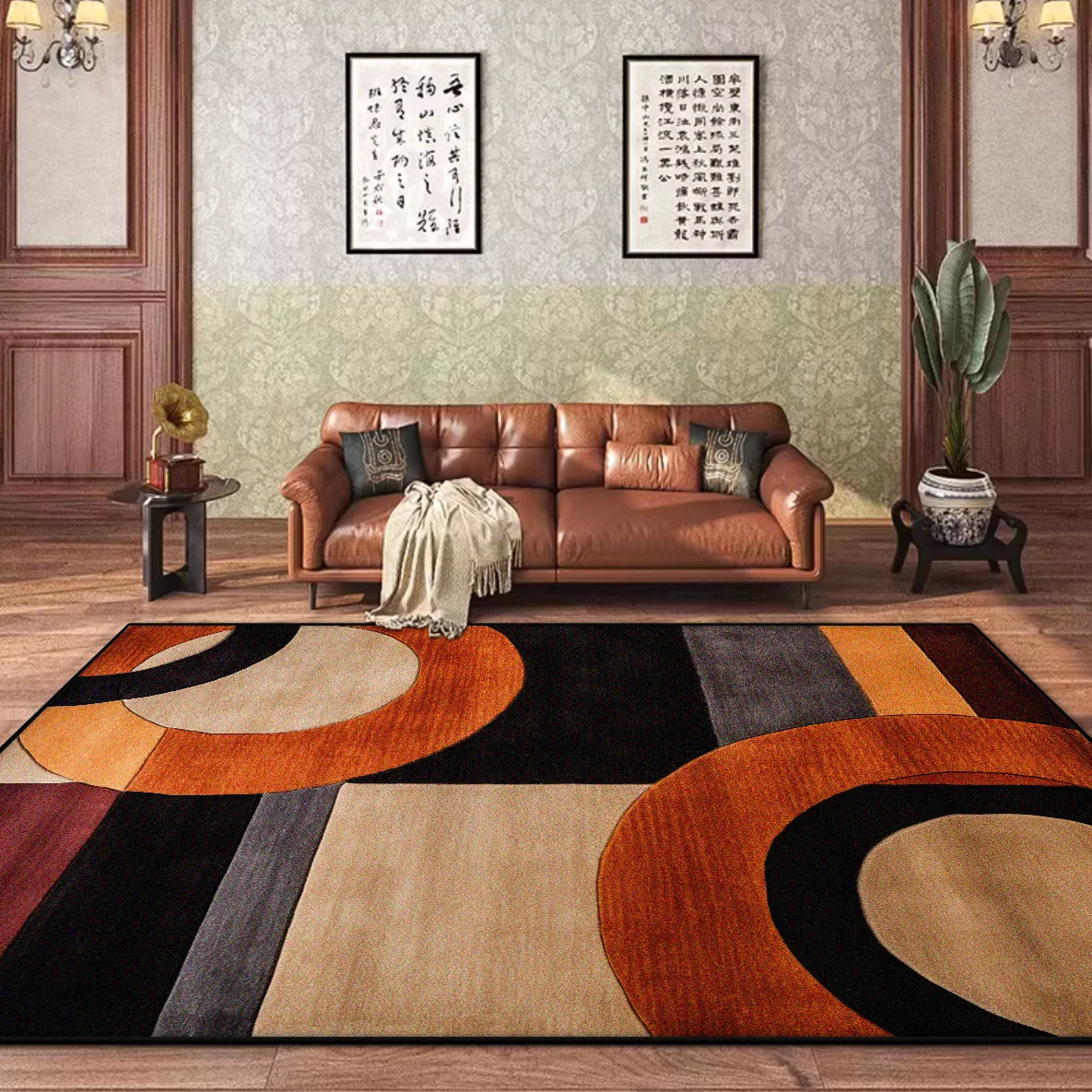 Navak Carpet Classic Style Decoration Home Retro Carpets Living Room Soft Non-slip Mat for Kids Machine Washable Large Room Rugs Foldable