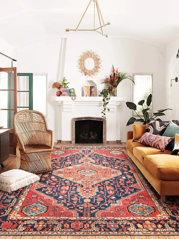 Navak Carpet Persian Style Living Room Large Area Carpets Retro Bedroom Bedside Decoration Carpet Soft Cloakroom Rug Comfortable Balcony Rugs