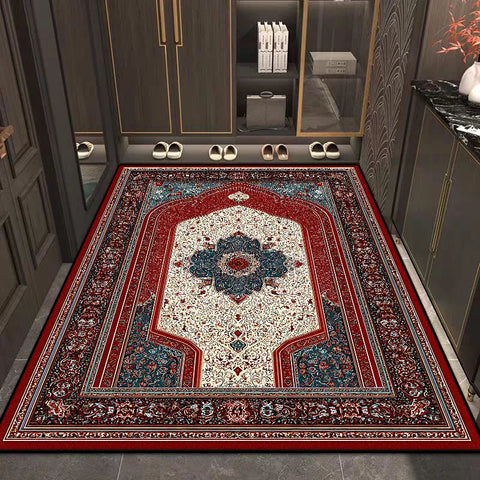 Navak Carpet Persian Style Retro Decoration Home Living Room Rugs Big Size Non-slip Room Decor Cloakroom Carpet Easy Clean Entrance Door Mat