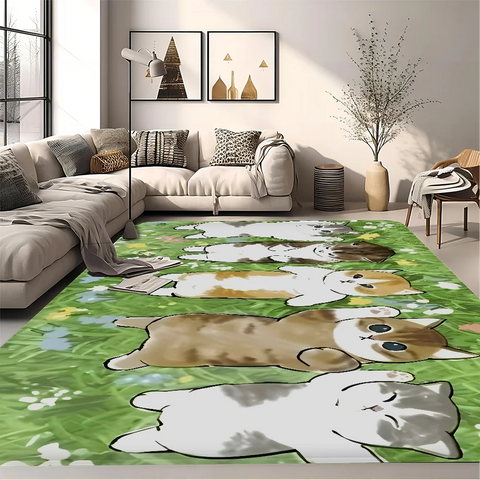 Navak Carpet Funny Cat mofusand Floor Mat Retro Multiple Choice Living Room Kitchen Rug Non-Slip Modern Home Decor