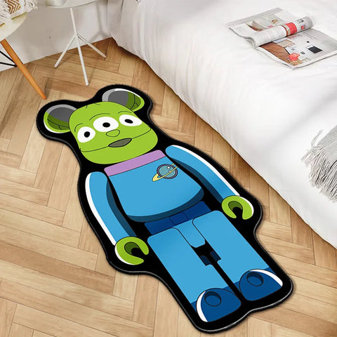 Navak Carpet Irregular Cartoon Bearbricks Rug Multicolor Violence Bear Carpet For Bedroom Bedside Non-Slip Fashion Home Floor Mat Rugs
