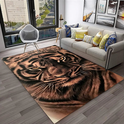 Navak Carpet 3D Dream Tiger Animal Cartoon Carpet Rug for Home Living Room Bedroom Sofa Doormat Decor,Child Play Area Rug Non-slip Floor Mat