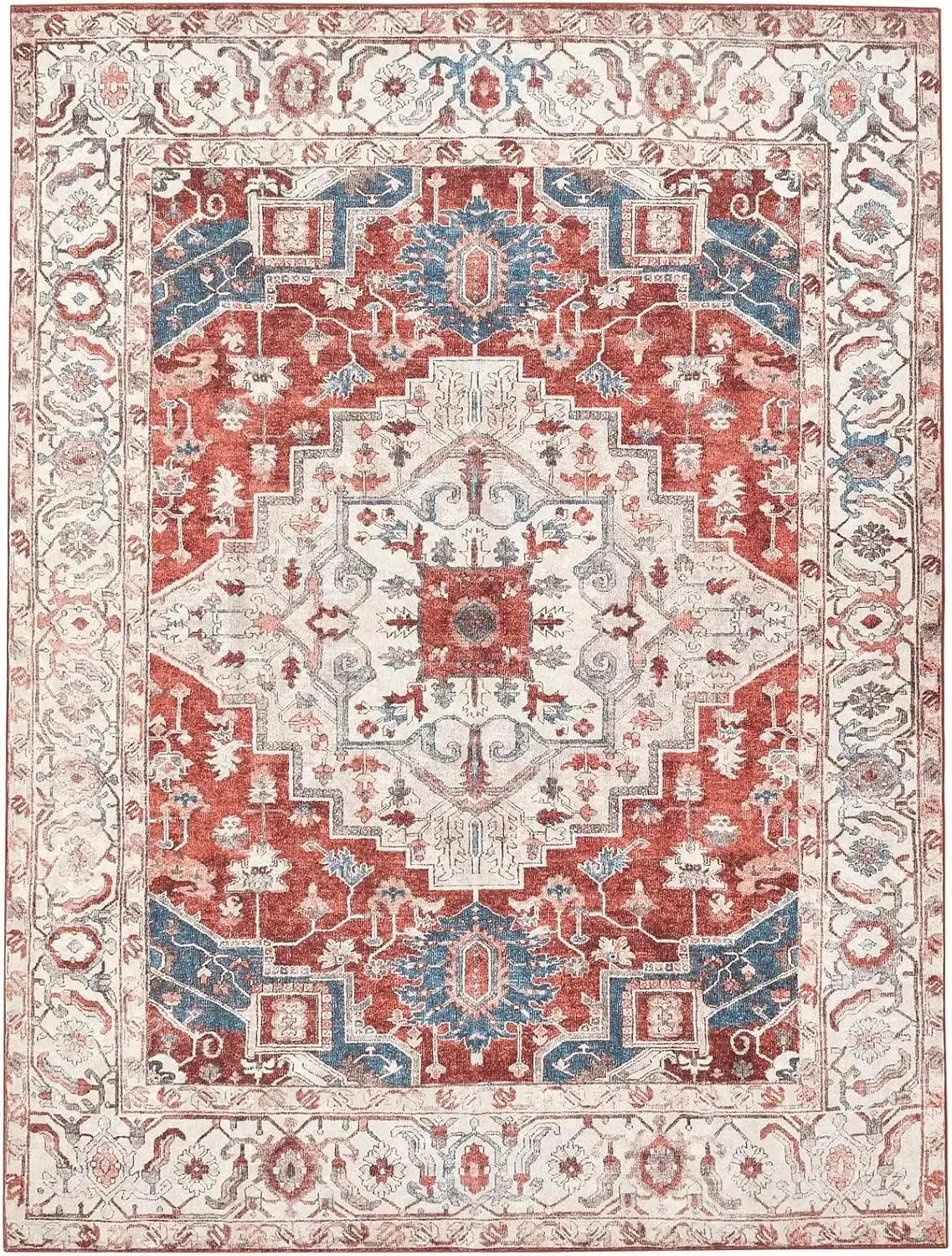 Navak Carpet Non-Slip Backing Area Rugs Pink Soft Carpet Foldable Machine Retro Washable for Living Room Bedroom Dining Home Office Decorate
