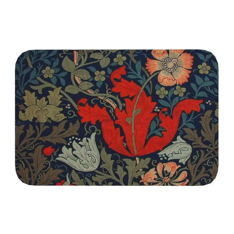 Navak Carpet Custom William Morris Compton Floral Art Nouveau Pattern Doormat Bath Door Floor Mat Textile Pattern Toilet Rug Carpet Footpad