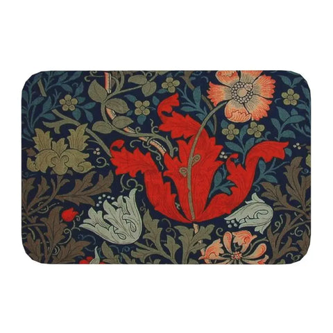Navak Carpet Custom William Morris Compton Floral Art Nouveau Pattern Doormat Bath Door Floor Mat Textile Pattern Toilet Rug Carpet Footpad