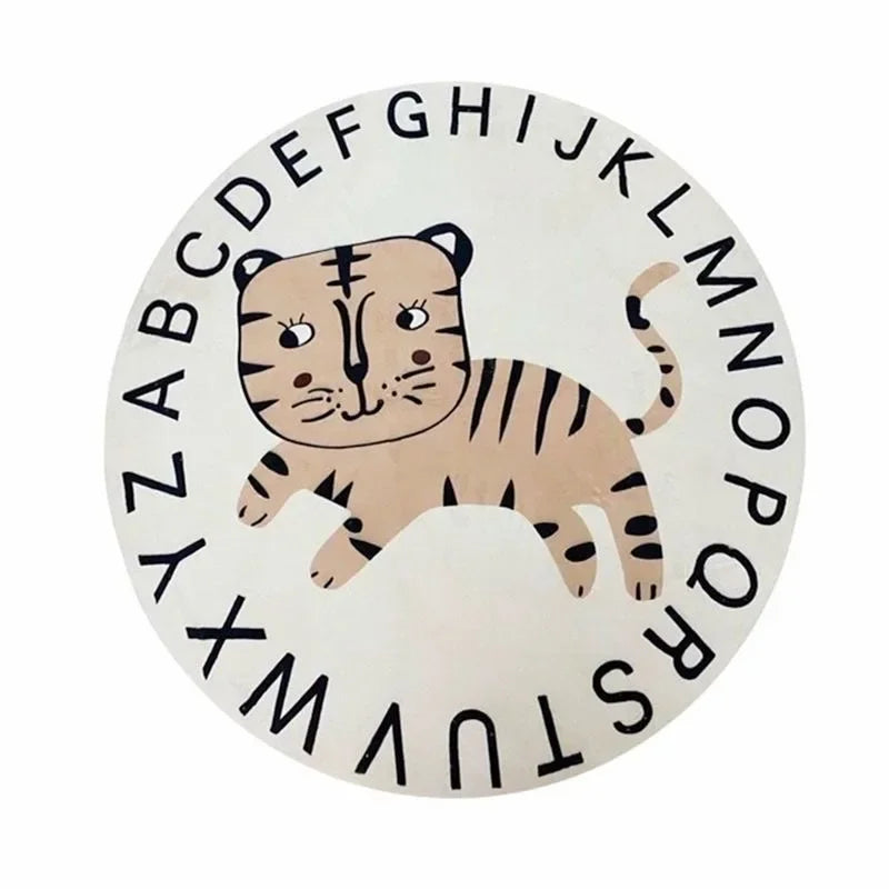 Navak Carpet Exclusive Picks Cartoon Round Imitation Cashmere Carpet Bedroom Bed Children's Room Small Animal Bed Mat Wear Resistant Cashmere Carpet