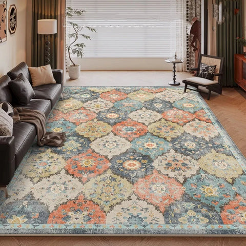 Navak Carpet American Retro Style Rugs for Bedroom Large Area Living Room Decoration Plush Carpet Anti-slip Lounge Floor Mat Fluffy Soft Rug