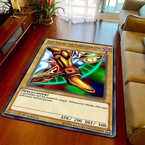 Navak Carpet Yu-Gi-Oh Blue Eyes White Dragon Anime Carpet Cartoon Floor Mat for Living Room and Bedroom Decorative Area Rug Perfect Gift