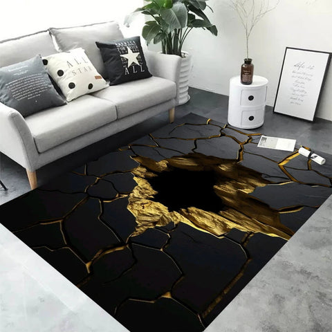 Navak Carpet 3D Volcano Lava Magma Rugs Carpet for Bedroom Decor Living Room Large Area Rugs Bedside Non-slip Floor Mat Home Entrance Doormat