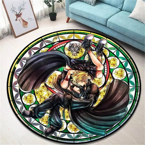 Navak Carpet Daily Picks Kingdom Hearts Cartoon Area Rug Round Floor Mat Living Room Carpet Bathroom Kitchen Rugs Doormat Non-slip Floor Mat