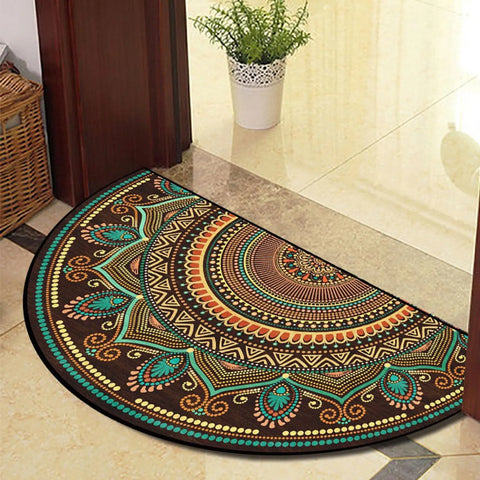 Navak Carpet Exclusive Picks Half Circle Rug Front Personalised Doormats Entrance Door Welcome Indoor Mats Round Outdoor Rug for Entryway Home Decor