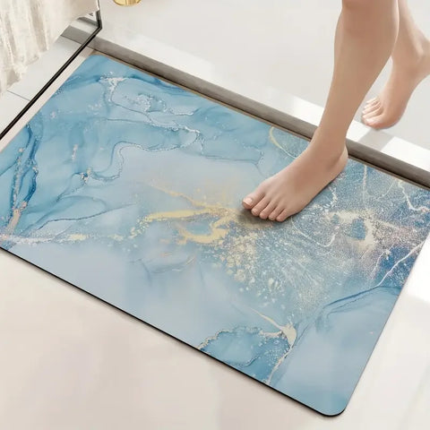 Navak Carpet Marble Texture Bathroom Door Mat Living Room Balcony Hallway Non-slip Floormat Bedroom Bedside Foot Mat Kitchen Laundry Room Rug