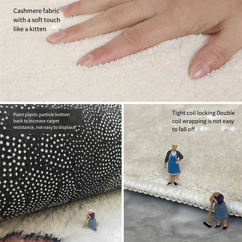 Navak Carpet Exclusive Picks Fresh Green Plush Carpet Bedroom Bed Soft Skin Carpet Bay Window Long Strip Carpet Living Room Sofa Carpet Home Decor