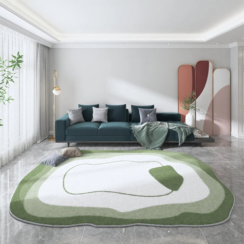 Navak Carpet Modern Style Living Room Decoration Gradient Carpet Irregular Shape Rugs for Bedroom Home Plush Rug Fluffy Soft Lounge Floor Mat
