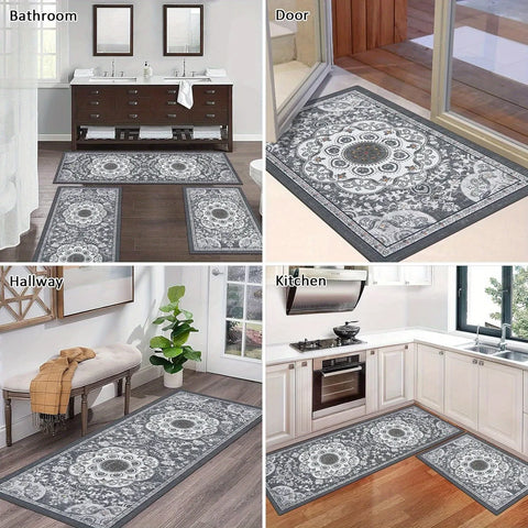 Navak Carpet 3 pcs set floor mat Bohemian style rugs kitchen carpet Non-slip comfortable washable kitchen decoration office bedroom corridor